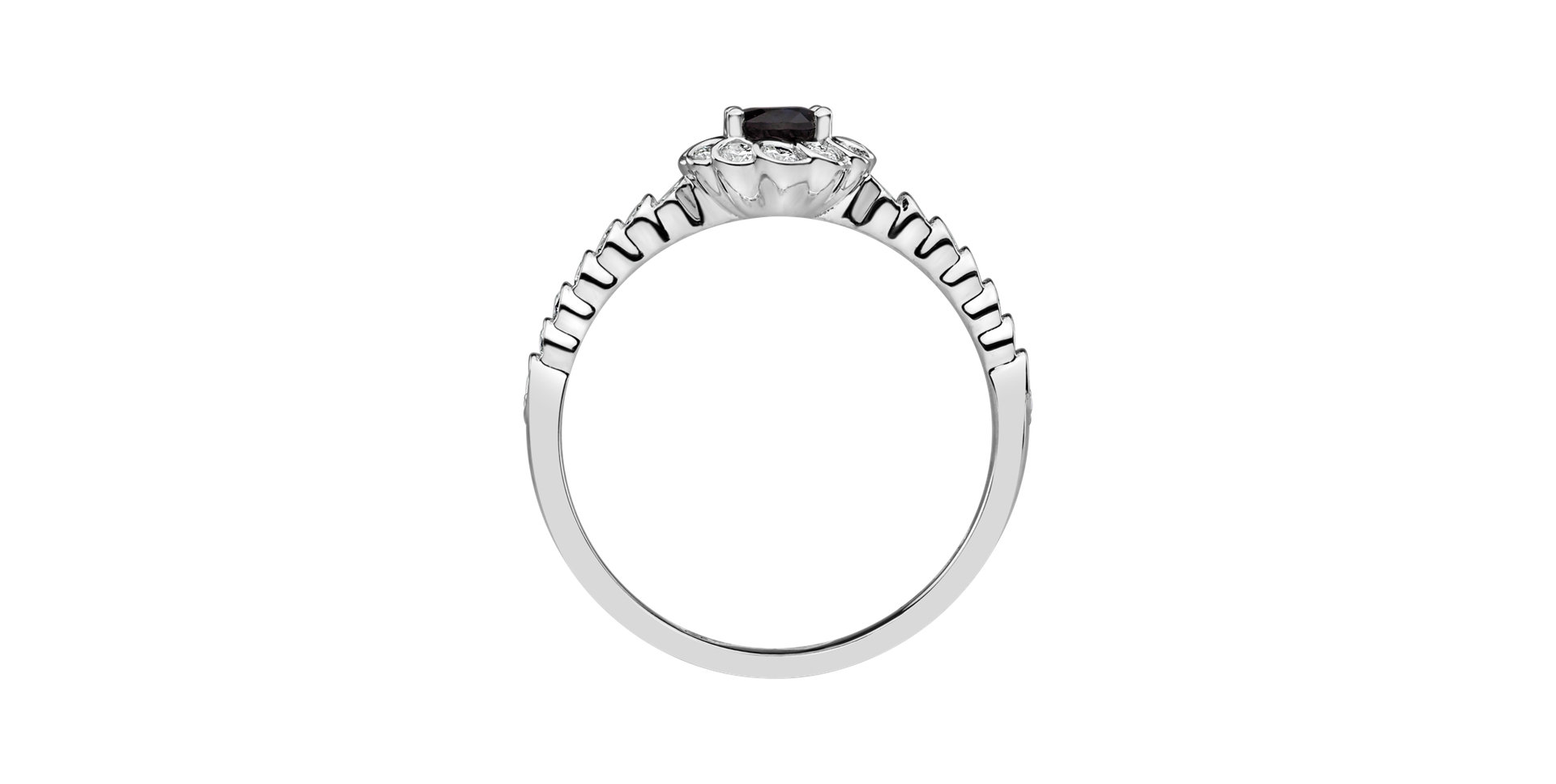 Prsteň s diamantmi a zafírom Glamour Princess