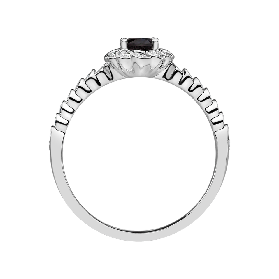 Prsteň s diamantmi a zafírom Glamour Princess