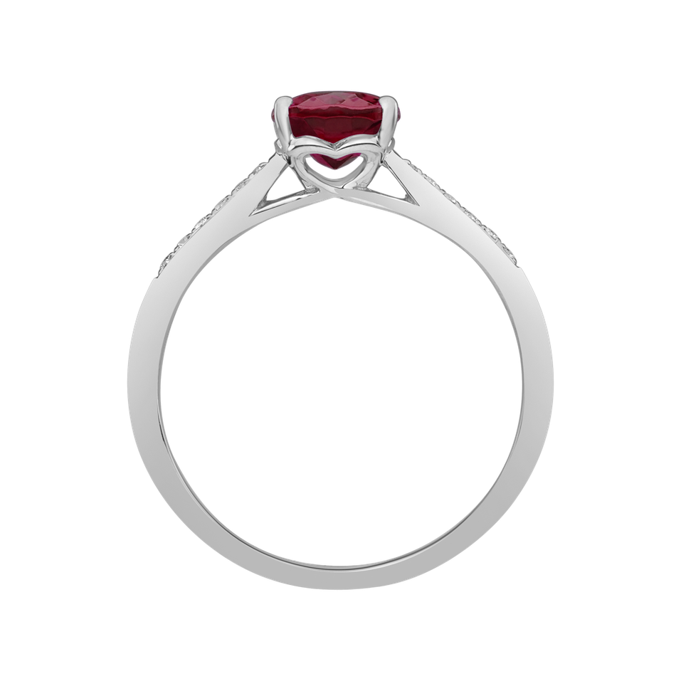 Prsteň s diamantmi a rhodolitom Bonbon