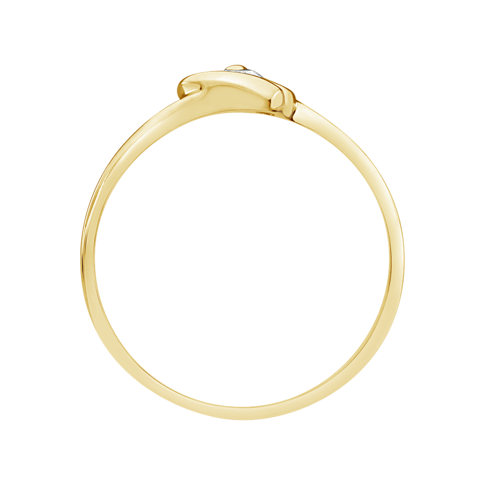 Prsteň s diamantom Love Message