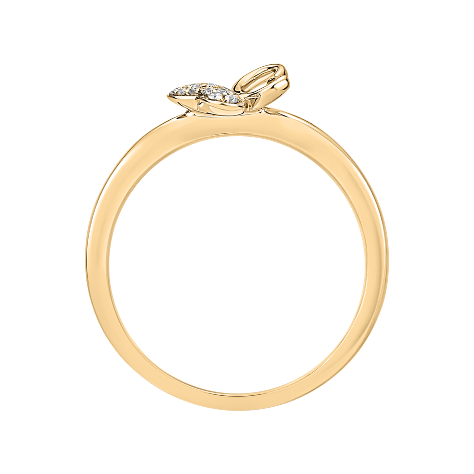 Prsteň s diamantmi Butterfly