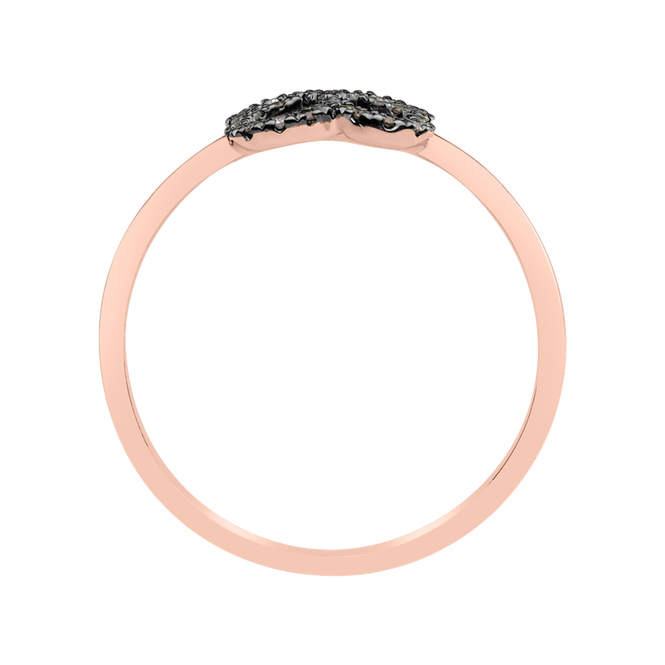 Prsteň s hnedými diamantmi Glamour