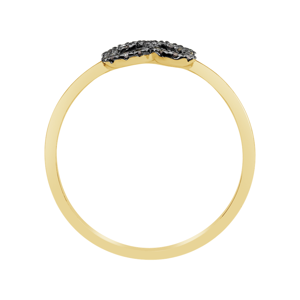 Prsteň s hnedými diamantmi Glamour