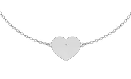 Náramok s diamantom Heart Love