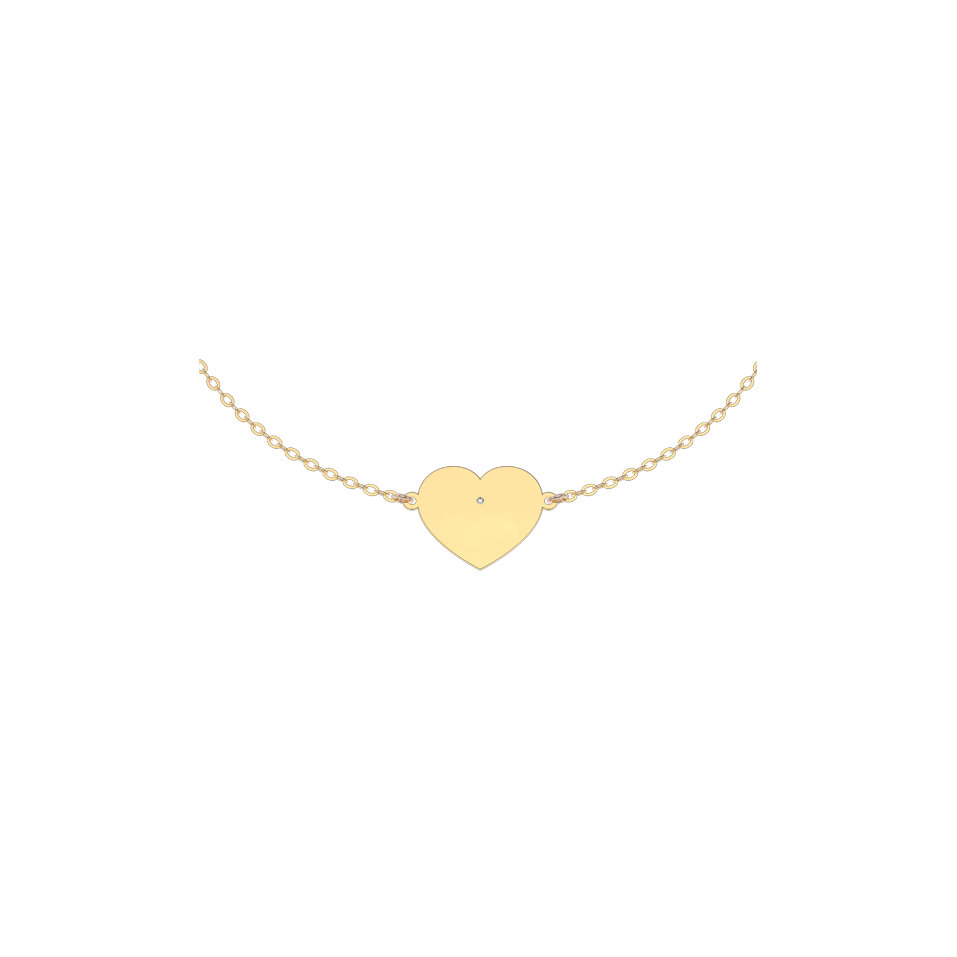 Náramok s diamantom Heart Love