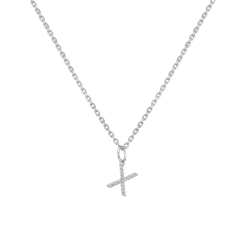 Prívesok s diamantmi Line Glitter  X