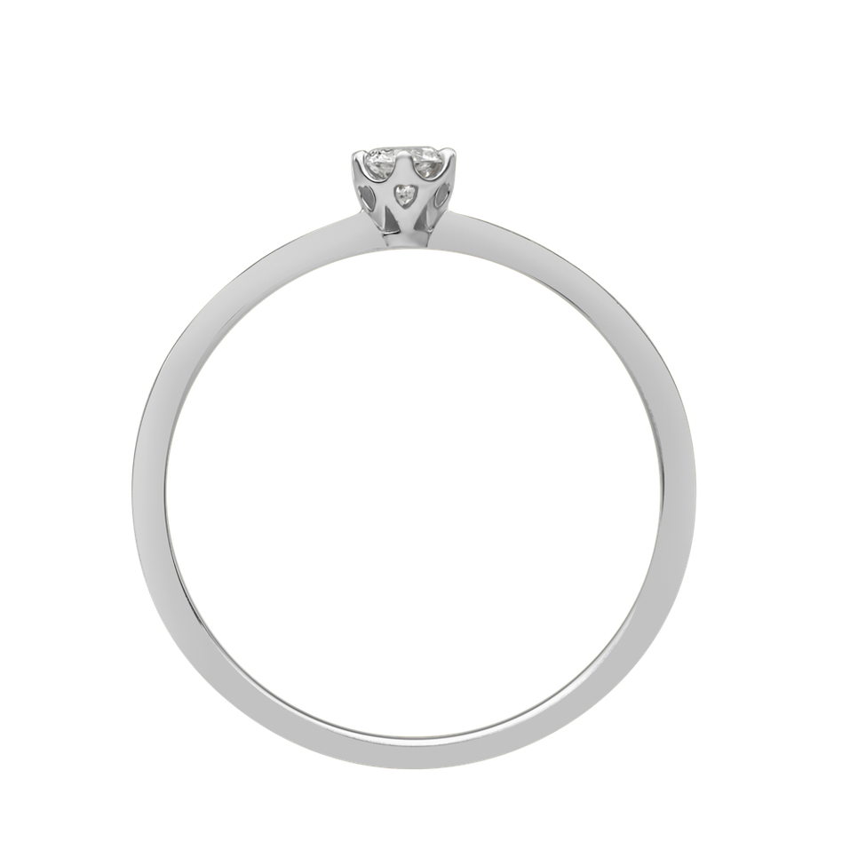 Prsteň s diamantom Flowering Love