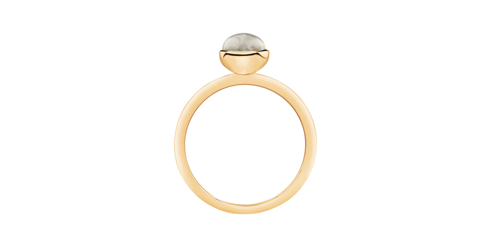 Prsteň s bielym mesačným kameňom Bonbon
