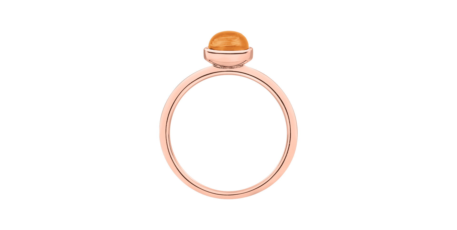 Prsteň s oranžovým mesačným kameňom Bonbon