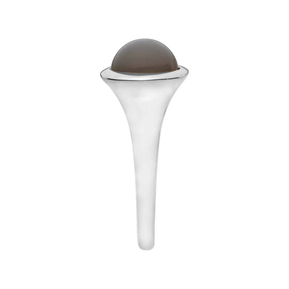 Prsteň so šedým mesačným kameňom Bonbon