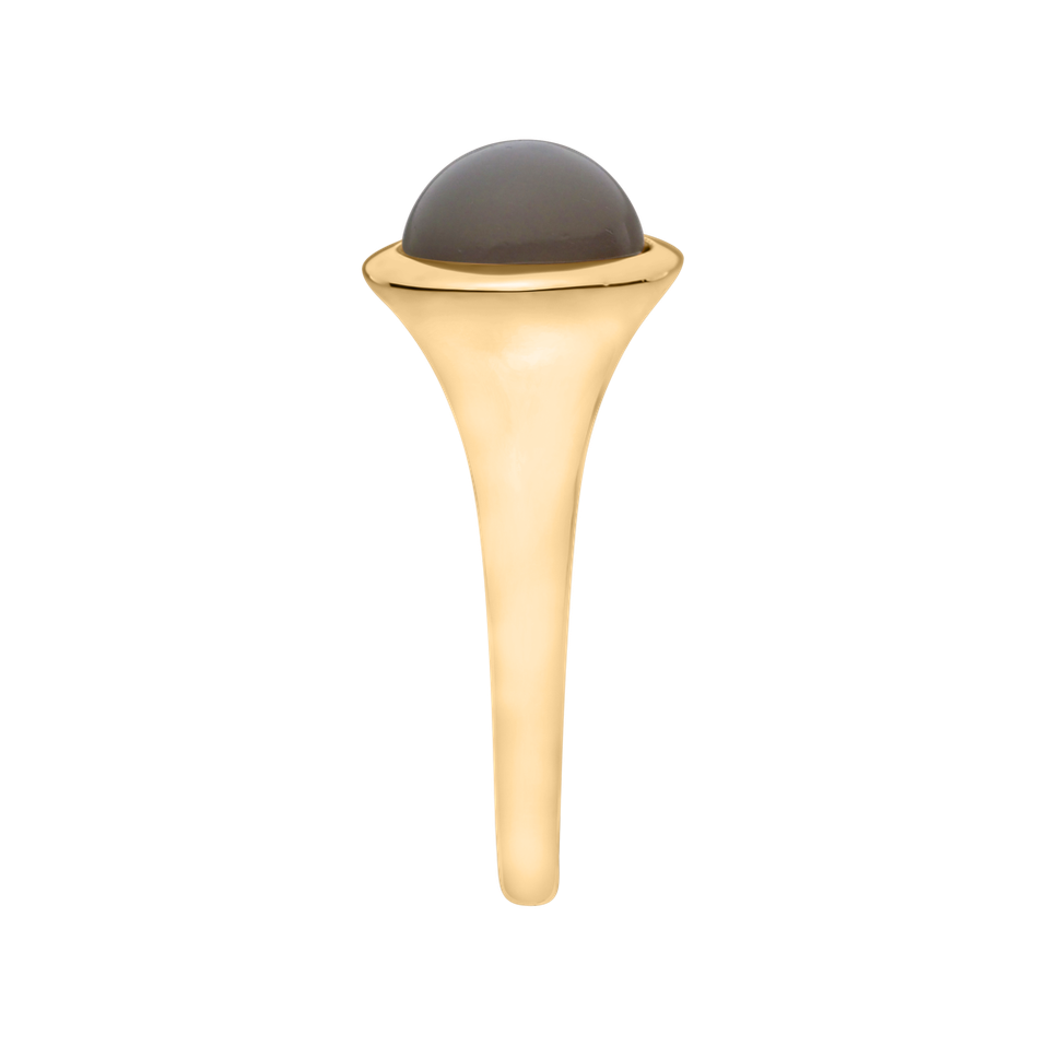 Prsteň so šedým mesačným kameňom Bonbon
