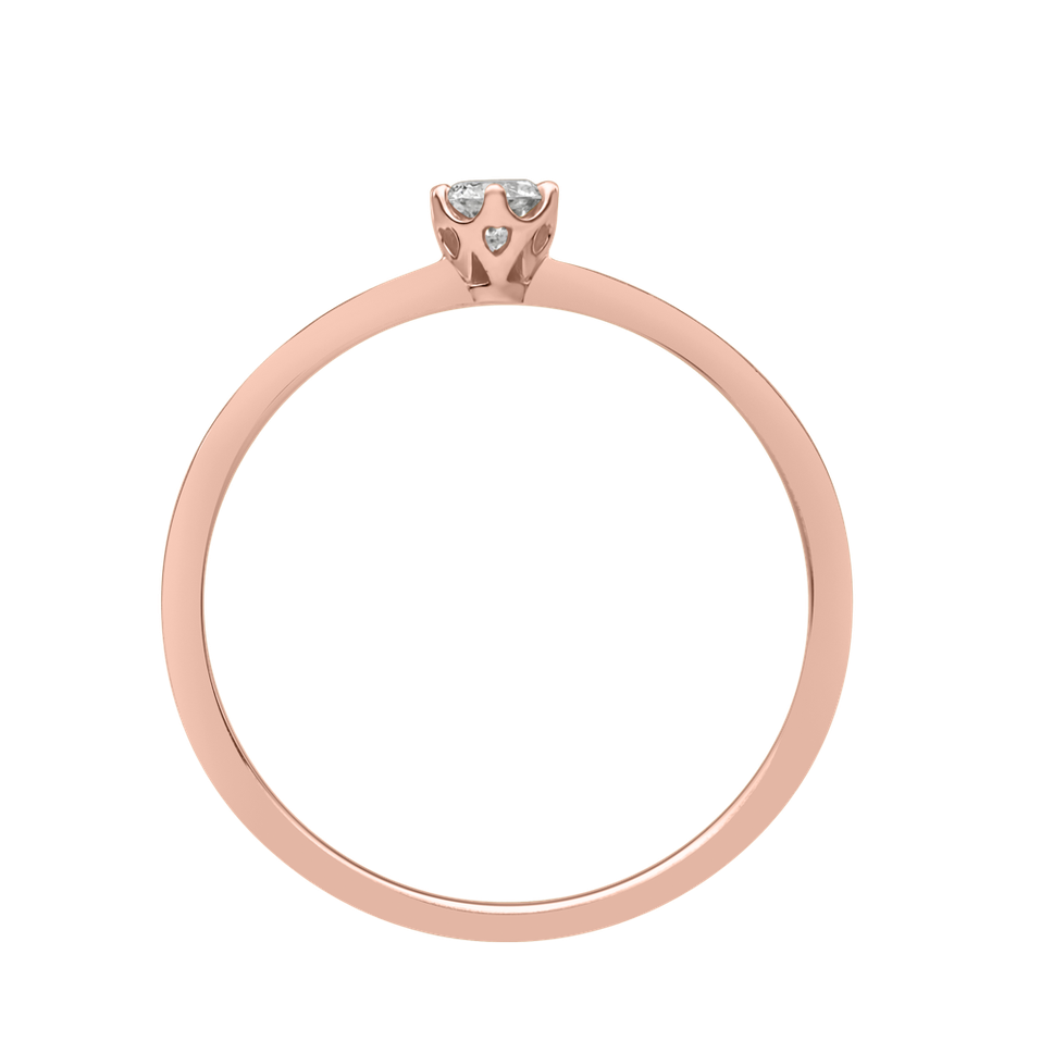 Prsteň s diamantom Flowering Love