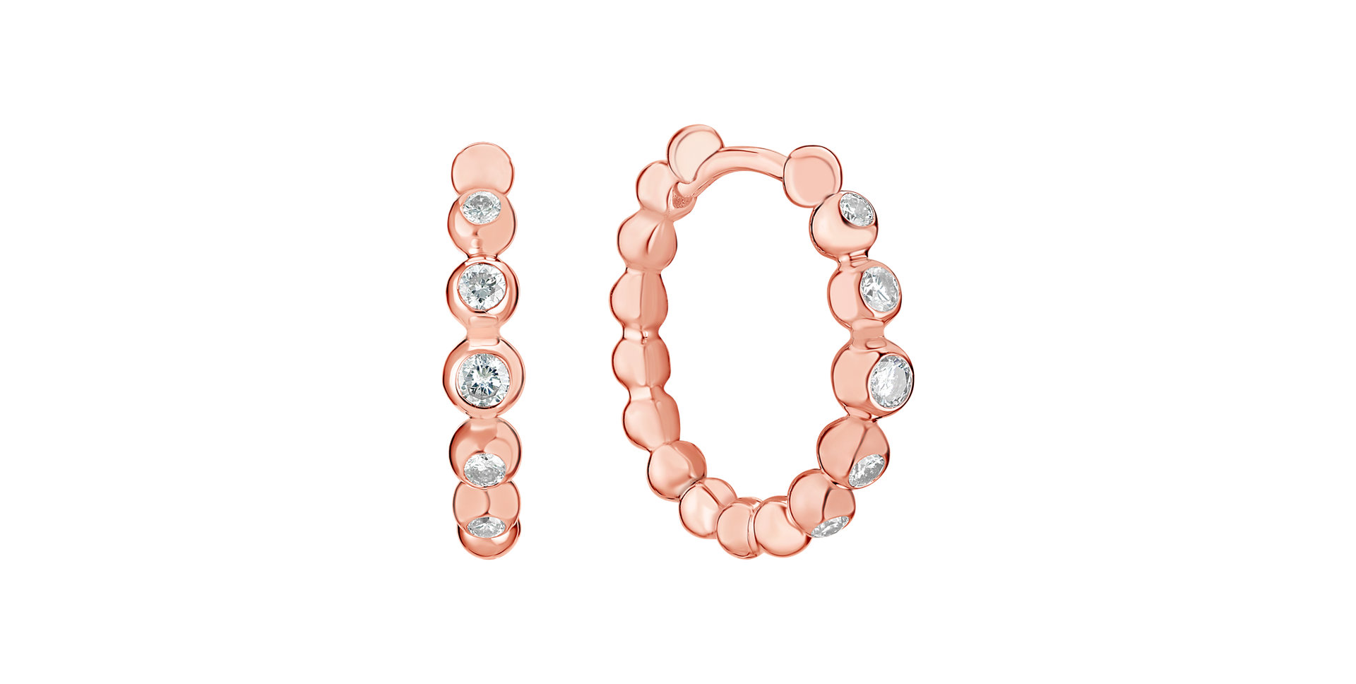 Náušnice s diamantmi Shiny Dots