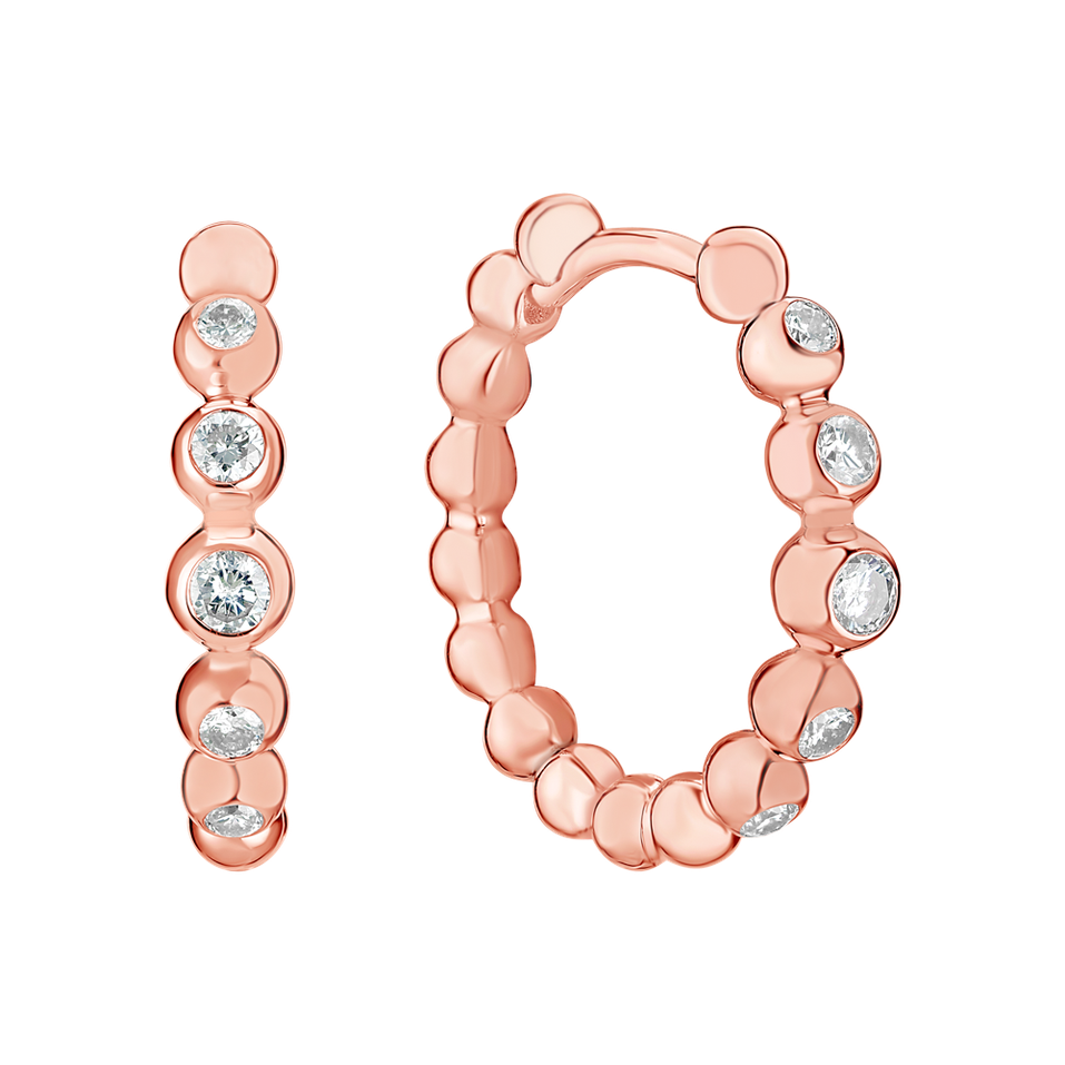 Náušnice s diamantmi Shiny Dots