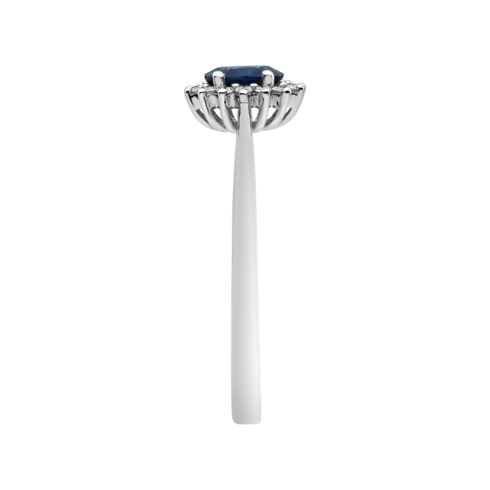 Prsteň s diamantmi a zafírom Princess