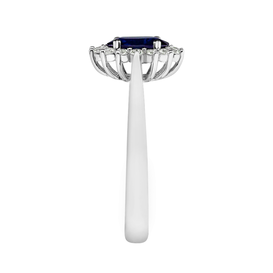 Prsteň s diamantmi a zafírom Princess