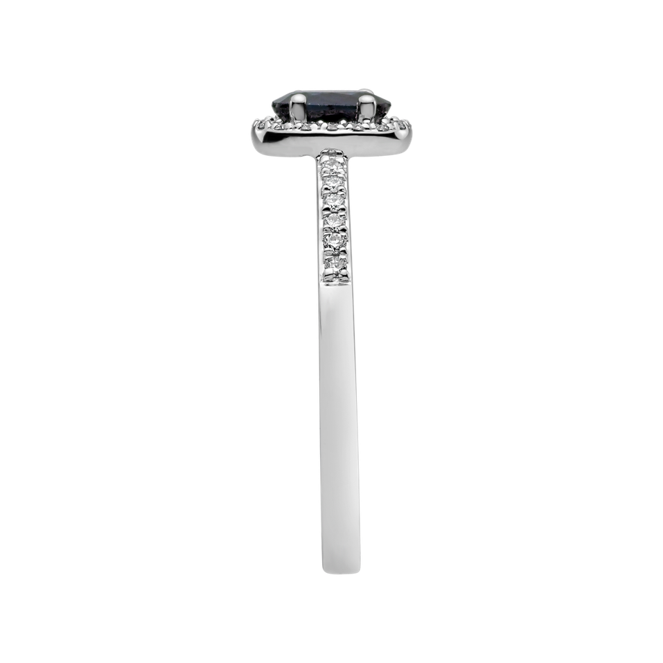Prsteň s diamantmi a zafírom Princess