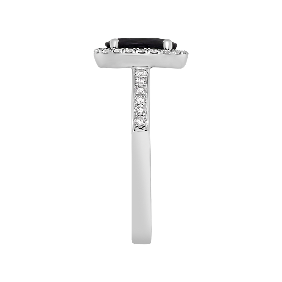 Prsteň s diamantmi a zafírom Princess