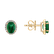 Náušnice s diamantmi a smaragdom Princess3