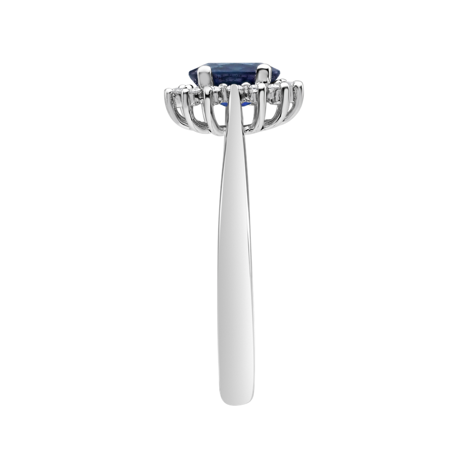 Prsteň s diamantmi a zafírom Princess
