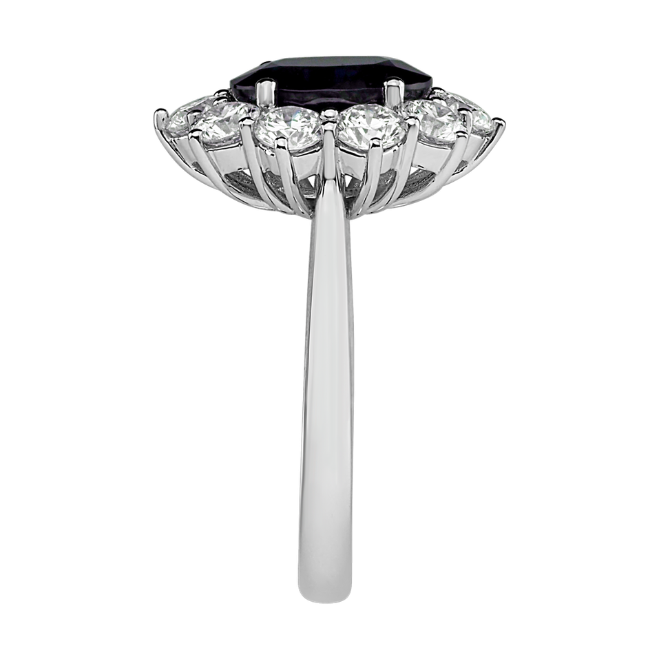 Prsteň s diamantmi a zafírom Princess