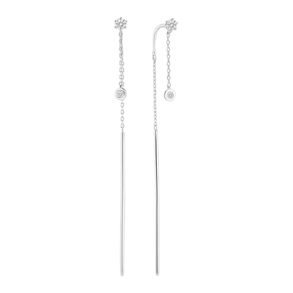 Náušnice s diamantmi Simplicity