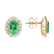 Náušnice s diamantmi a smaragdom Princess3