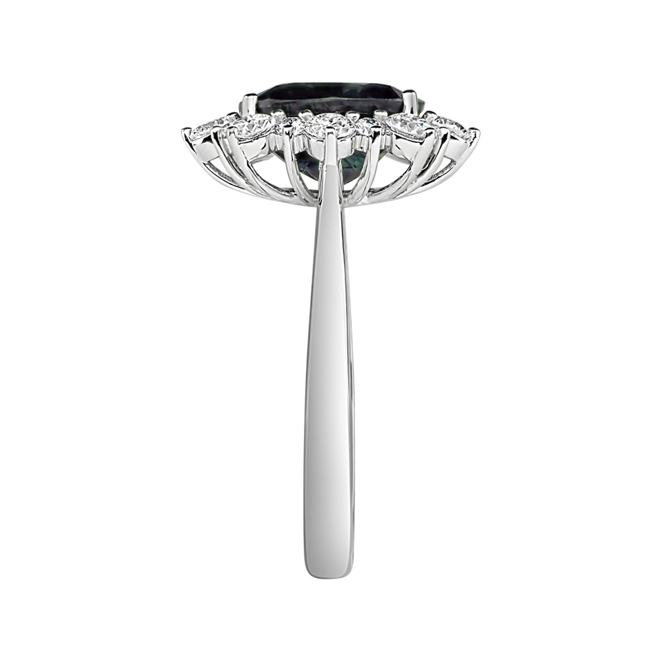 Prsteň s diamantmi a zafírom Princess