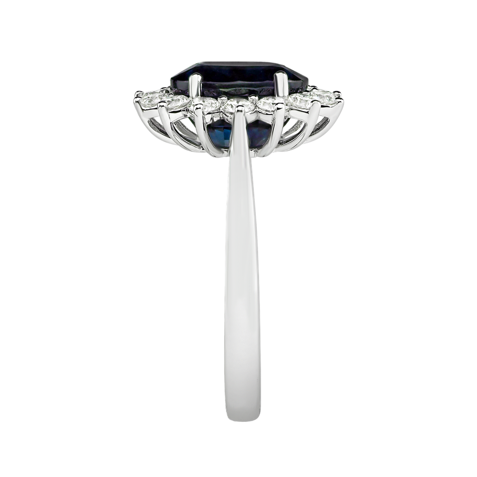 Prsteň s diamantmi a zafírom Princess