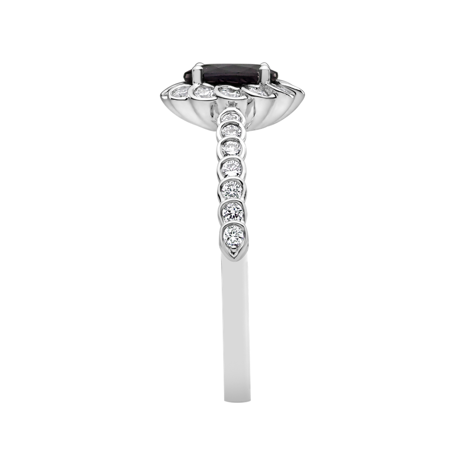 Prsteň s diamantmi a zafírom Glamour Princess