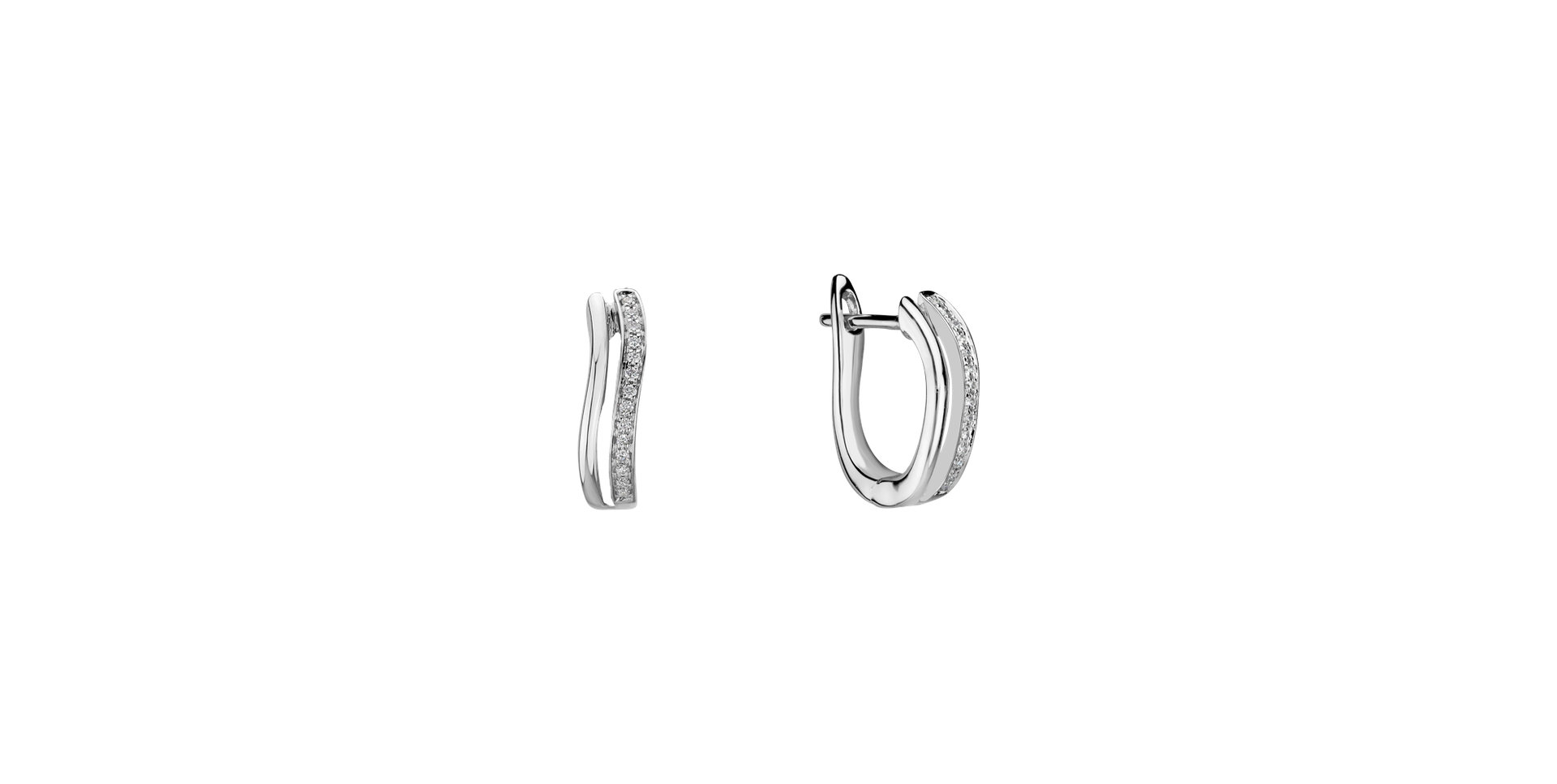 Náušnice s diamantmi Brilliant Waves