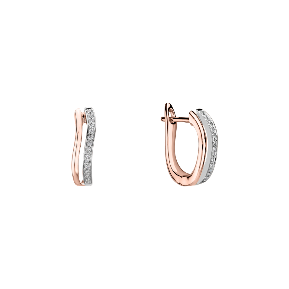 Náušnice s diamantmi Brilliant Waves