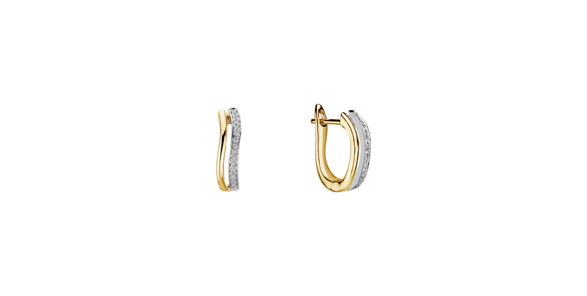 Náušnice s diamantmi Brilliant Waves