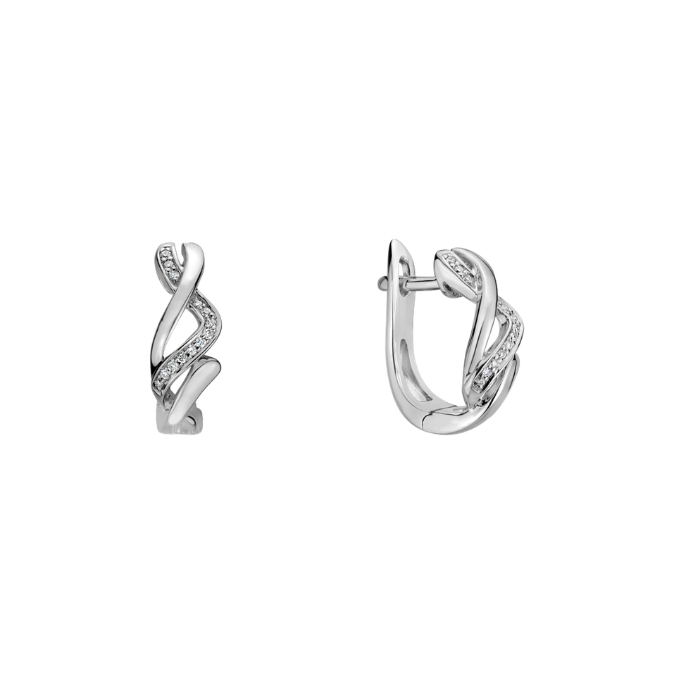 Náušnice s diamantmi Joyful Ribbon