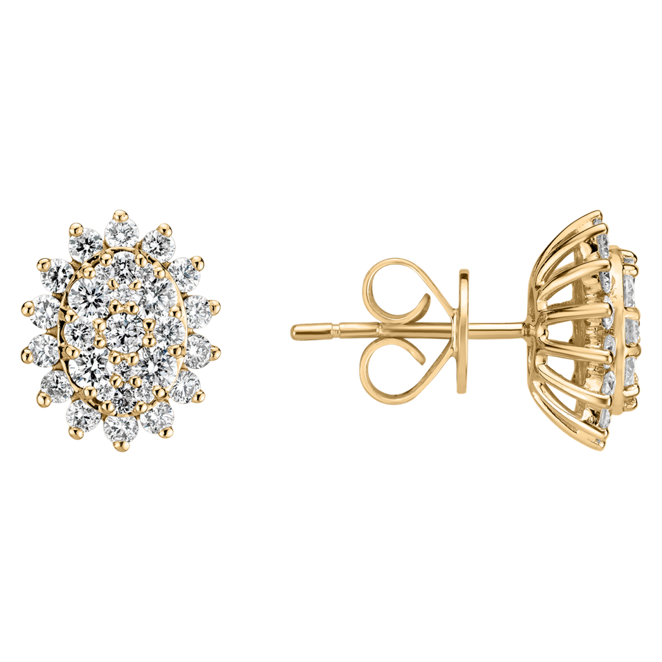 Náušnice s diamantmi Midnight Star