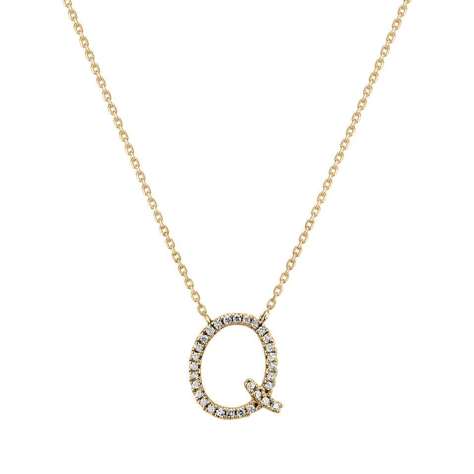 Náhrdelník s diamantmi Curly Glitter Q