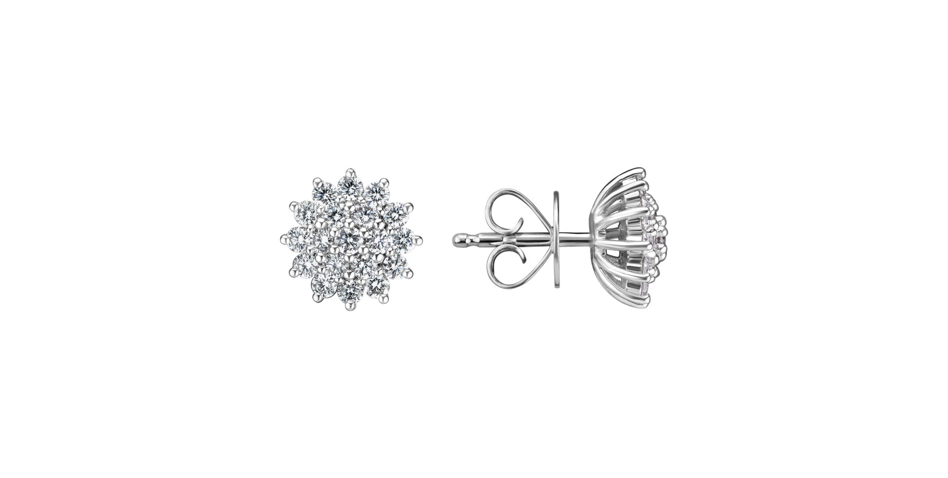 Náušnice s diamantmi Midnight Sky