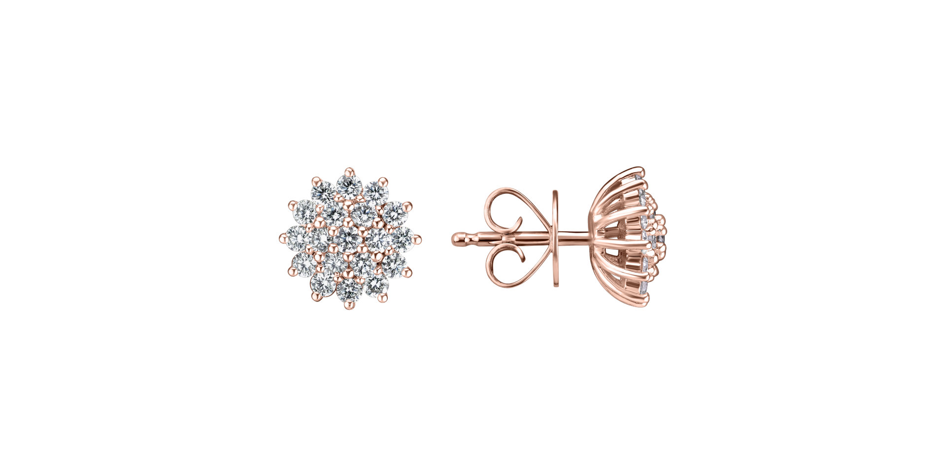 Náušnice s diamantmi Midnight Sky