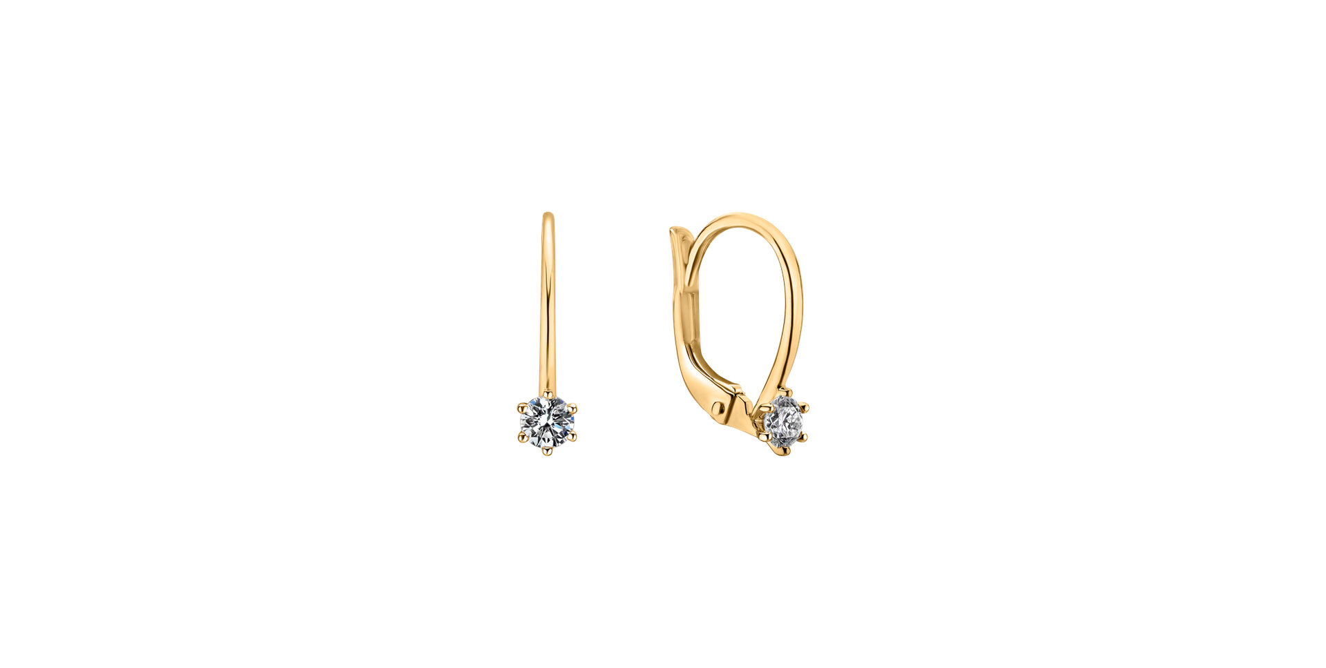 Náušnice s diamantom Everyday Glow