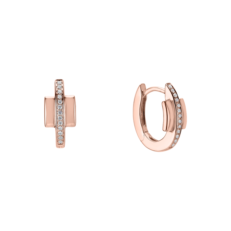 Náušnice s diamantmi Midnight Streamer