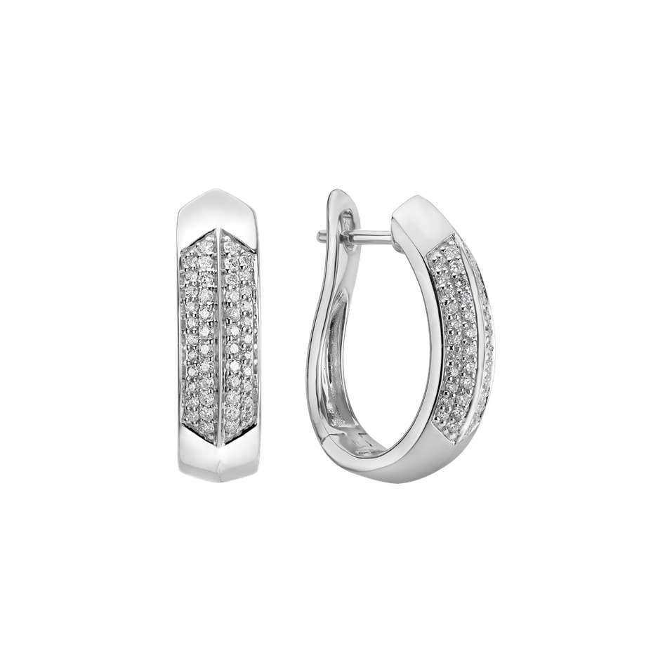 Náušnice s diamantmi Space Lady