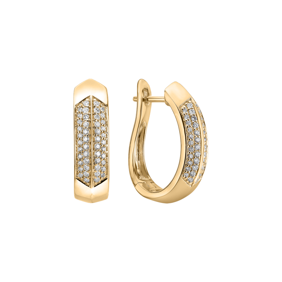 Náušnice s diamantmi Space Lady