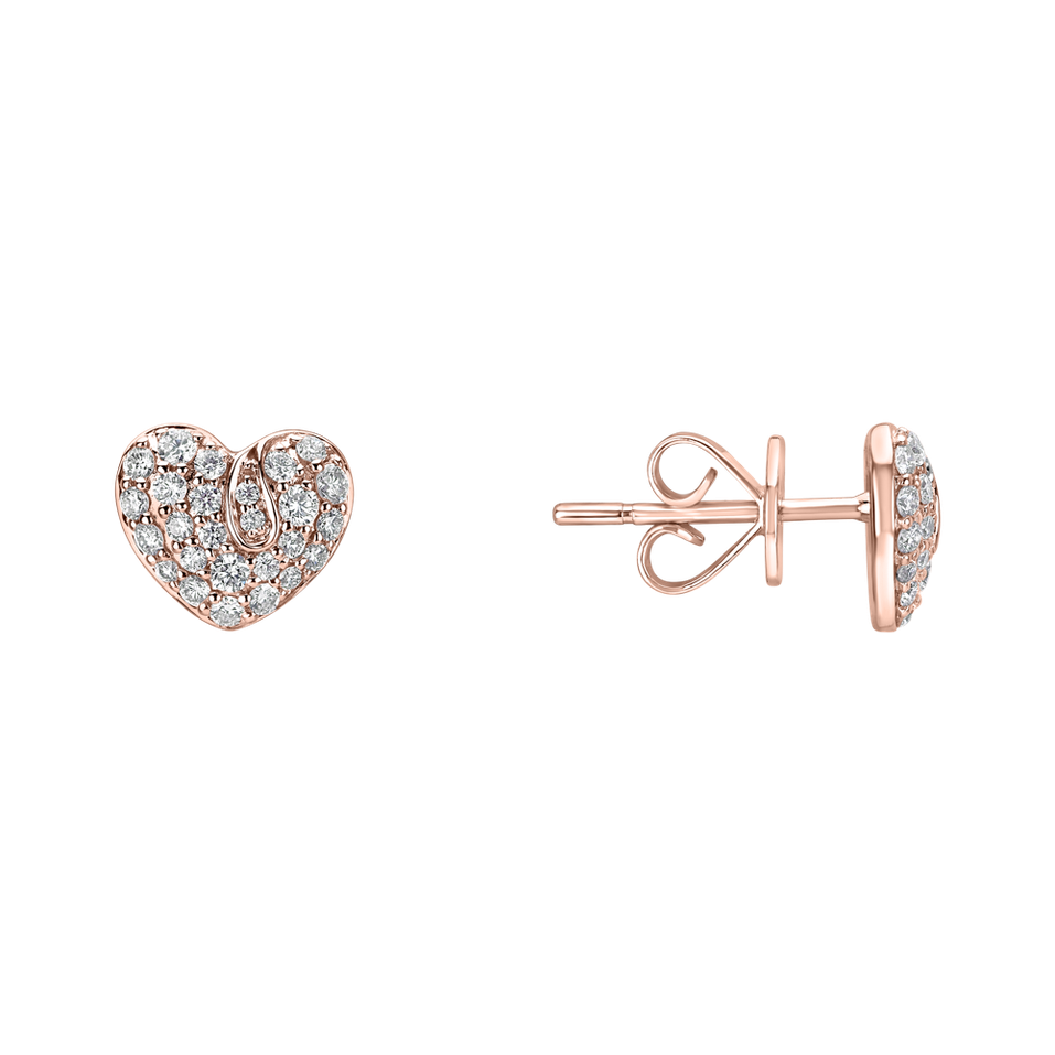 Náušnice s diamantmi First Love