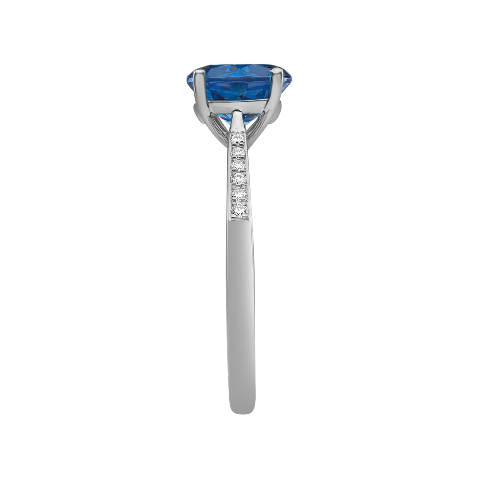 Prsteň s diamantmi a tanzanitom Bonbon