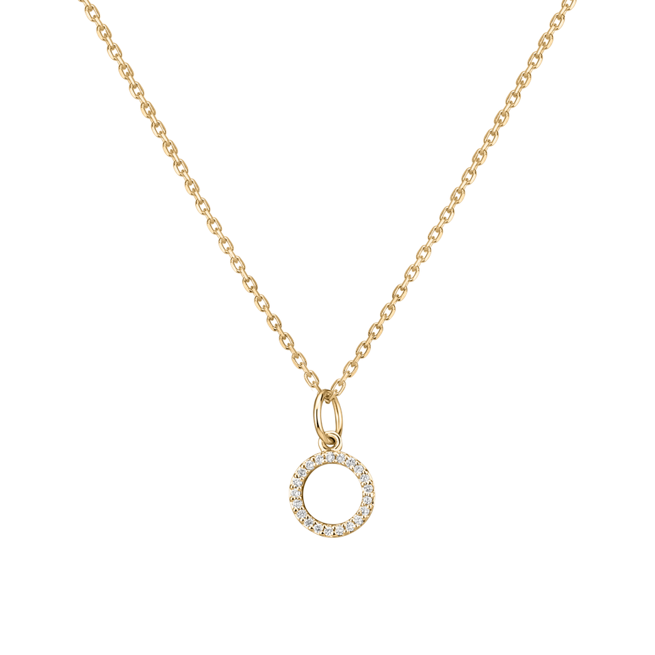 Prívesok s diamantmi Line Glitter  O