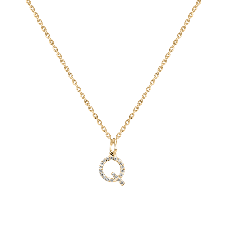 Prívesok s diamantmi Line Glitter  Q