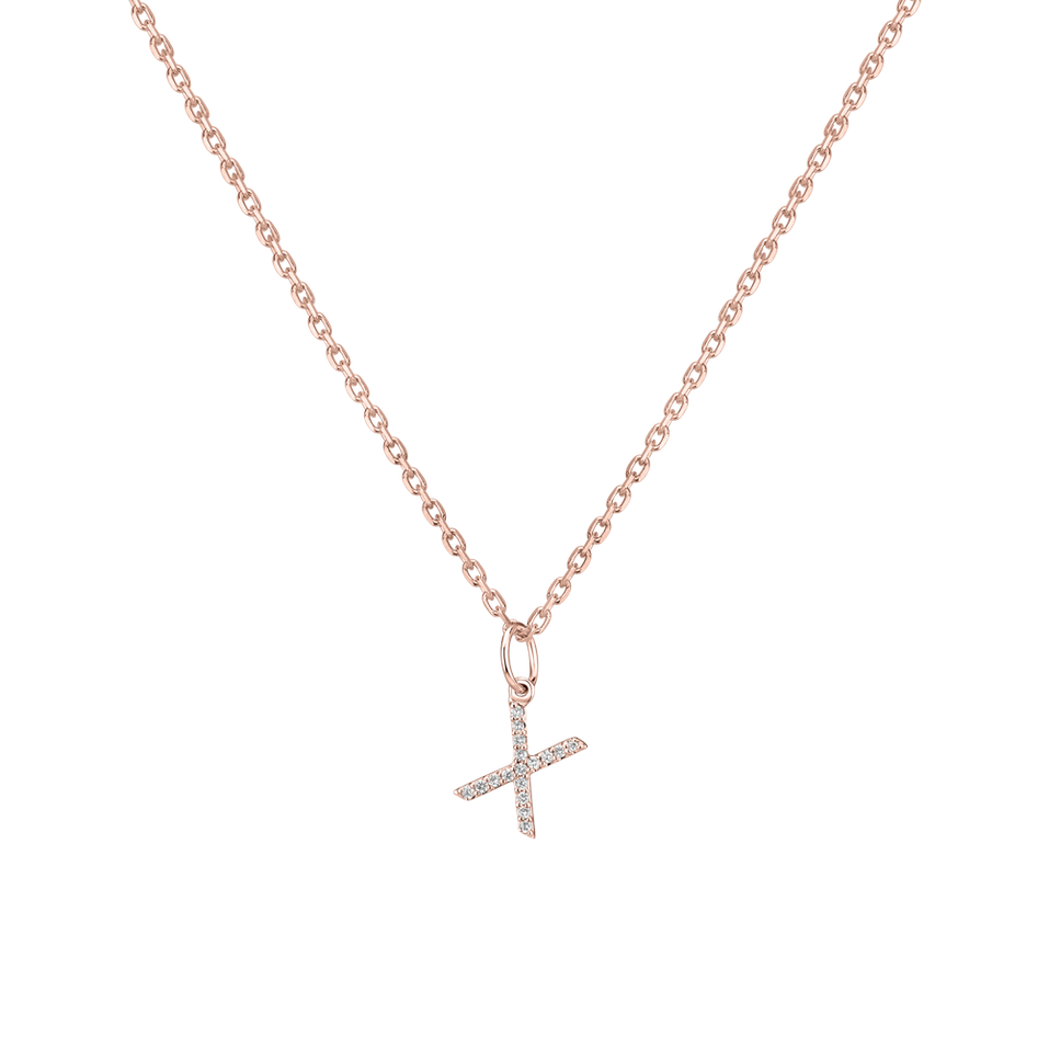 Prívesok s diamantmi Line Glitter  X