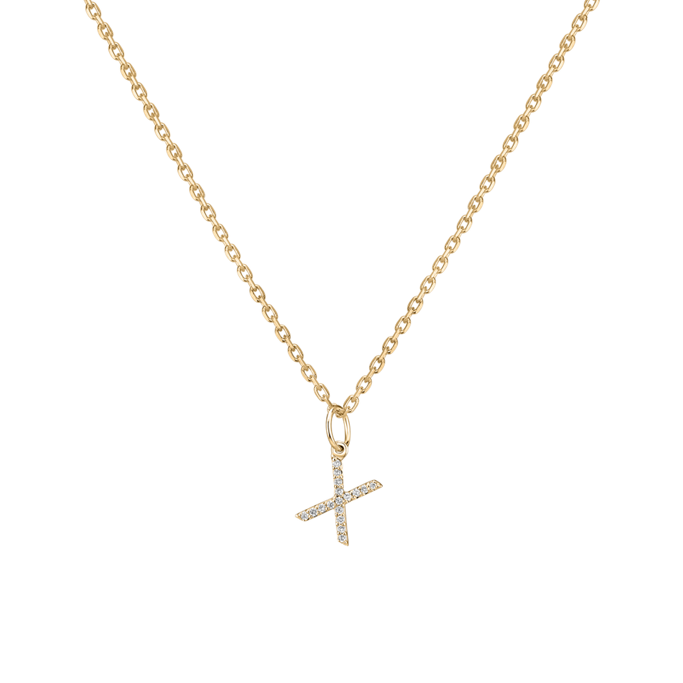 Prívesok s diamantmi Line Glitter  X