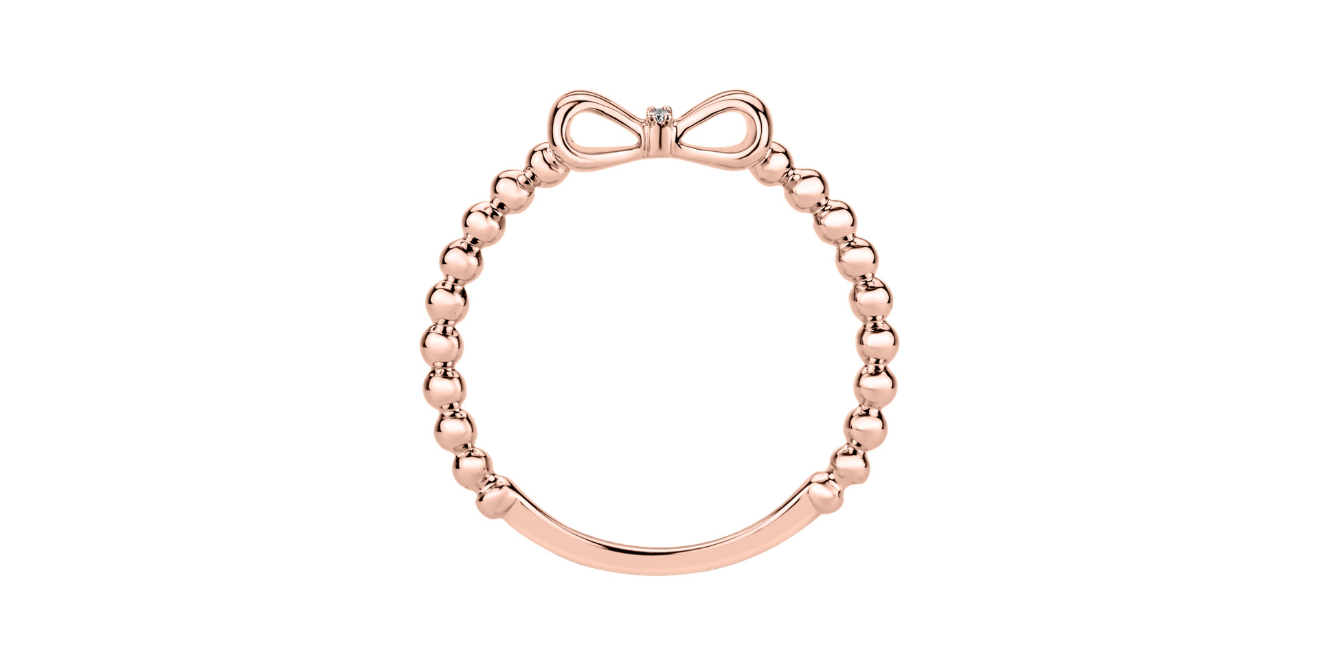 Prsteň s diamantmi Bow Knot