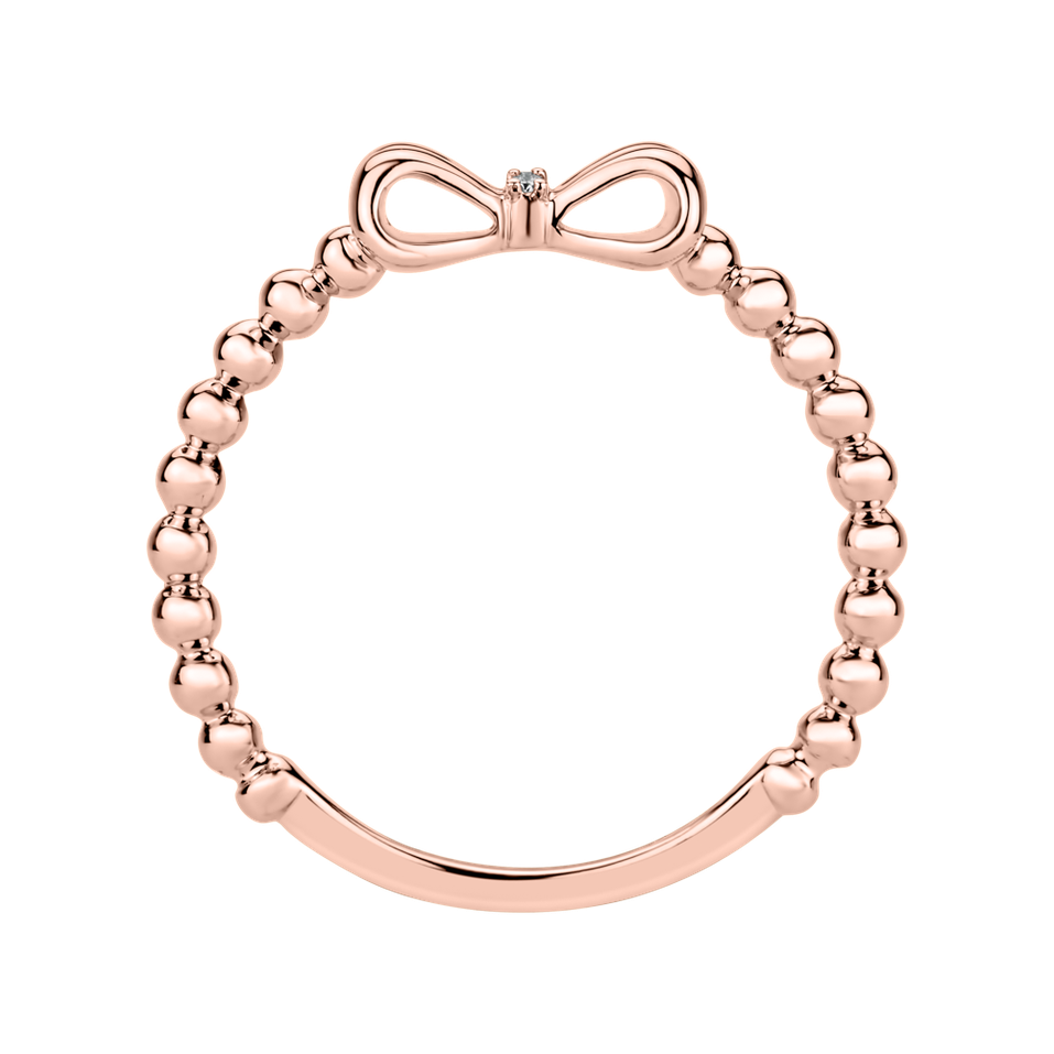 Prsteň s diamantmi Bow Knot